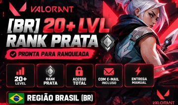 QUEIMA DE ESTOQUE! CONTA VALORANT LEVEL 20 BR | FULL ACESSO | RANK PRATA 7.99