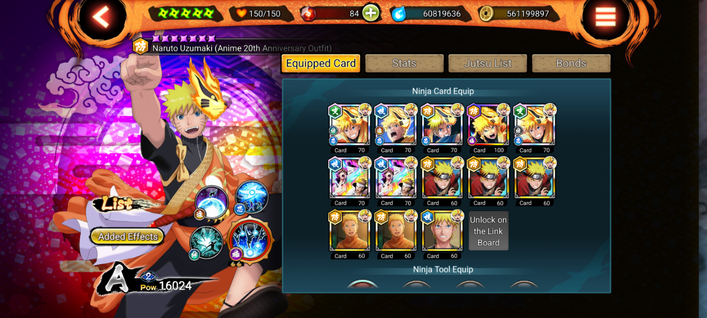Conta de Naruto X Boruto ninja voltage