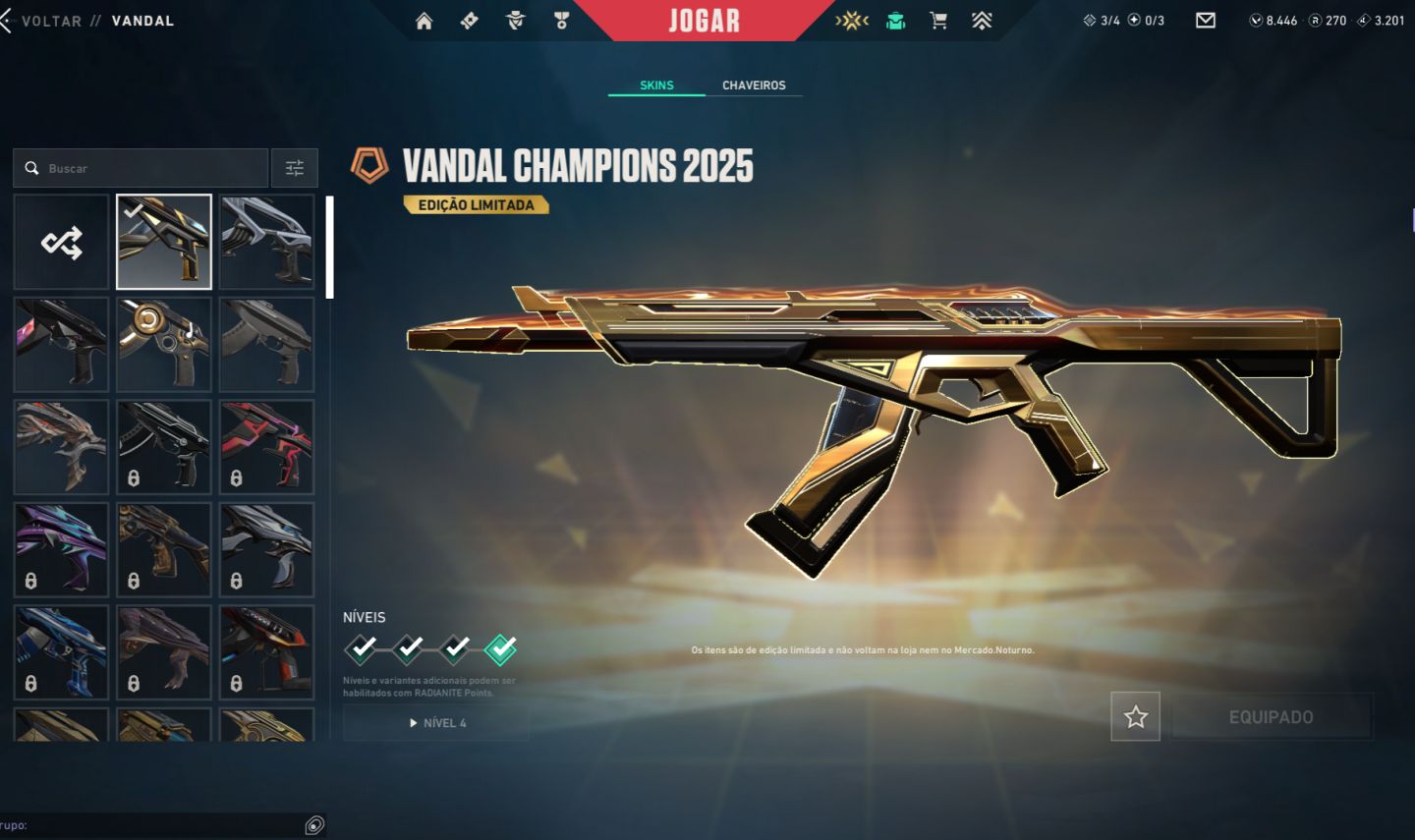 CONTA VALORANT CHAMPIONS 2025 9K de VP 1.5K GASTOS