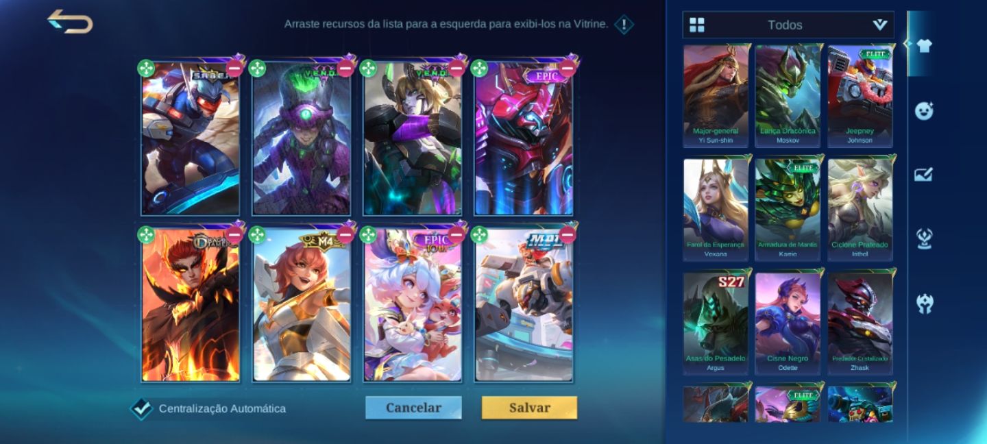 Conta Mlbb com ótimas skins