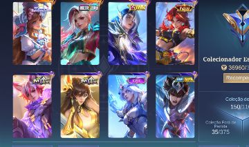 1x CONTA MOBILE LEGENDS, 217 SKINS