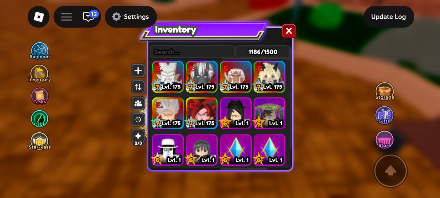 Conta de ASTD com 6 personagens 7 estrelas e muitos outros para evoluir