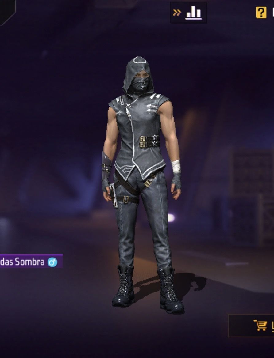 FREE FIRE NINJA PRETO OU BRANCO ENTREGA VIA ID
