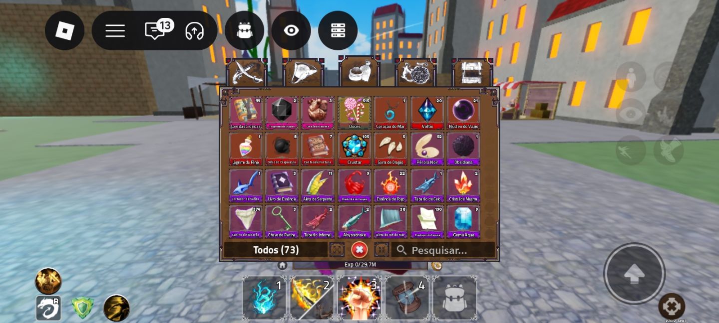 Conta de King legacy com vários itens raros, conta pronta pra pvp ou farm
