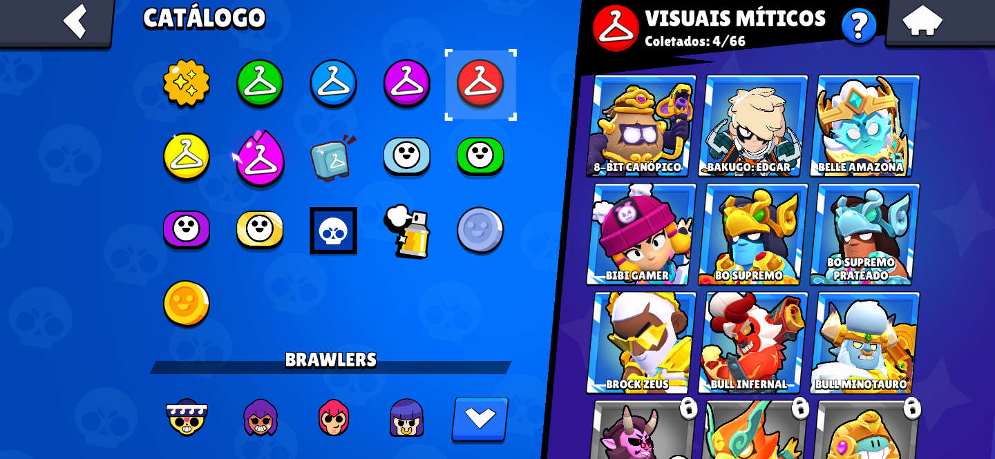 CONTA BRAWL STARS COM MUITOS BRAWLERS, SKINS, GEMAS, MOEDAS E BLINGS