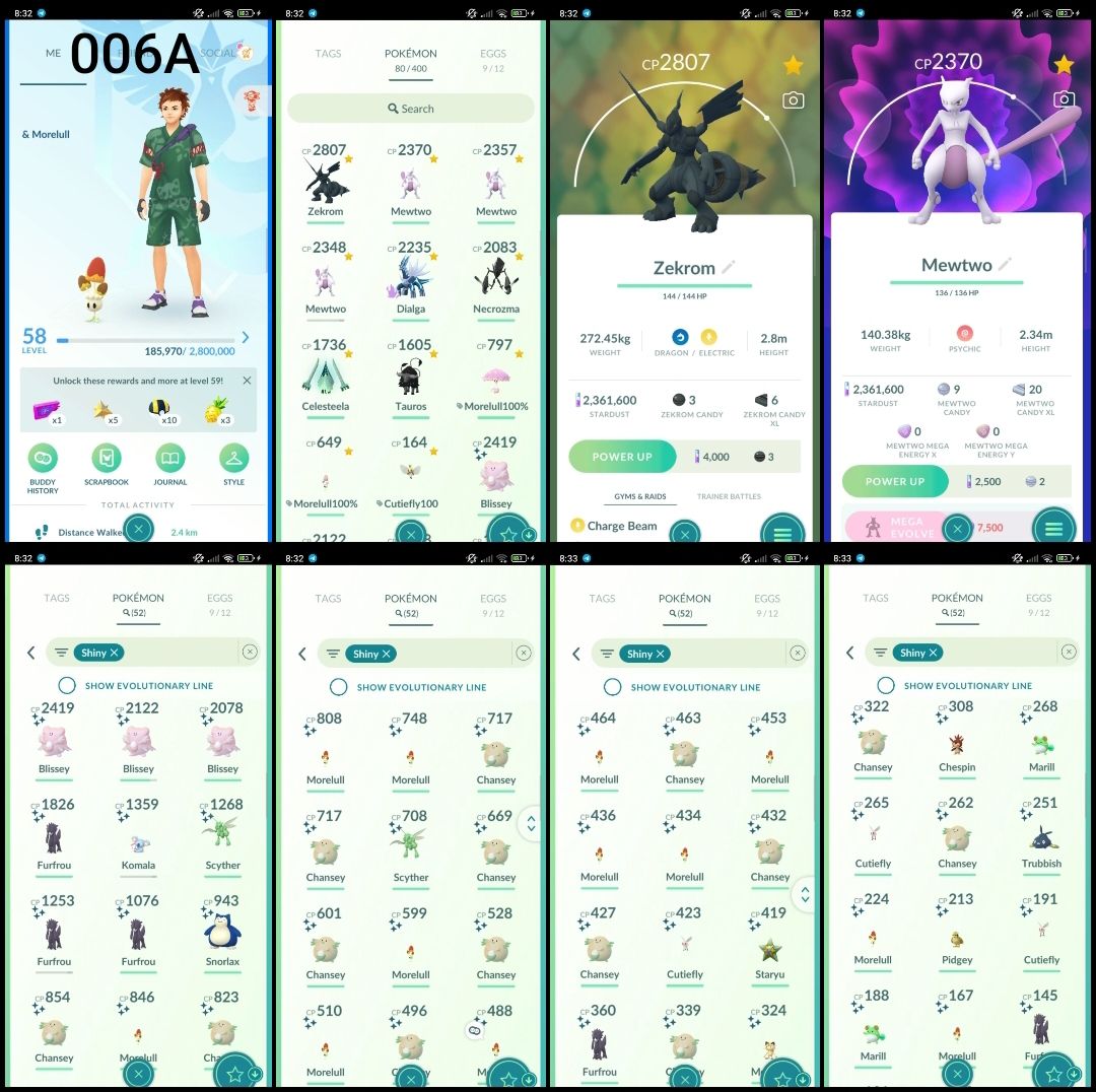 Conta Pokémon GO | Shiny | Lendários | Mewtwo | Lv20/30/40/50/60 | Z2