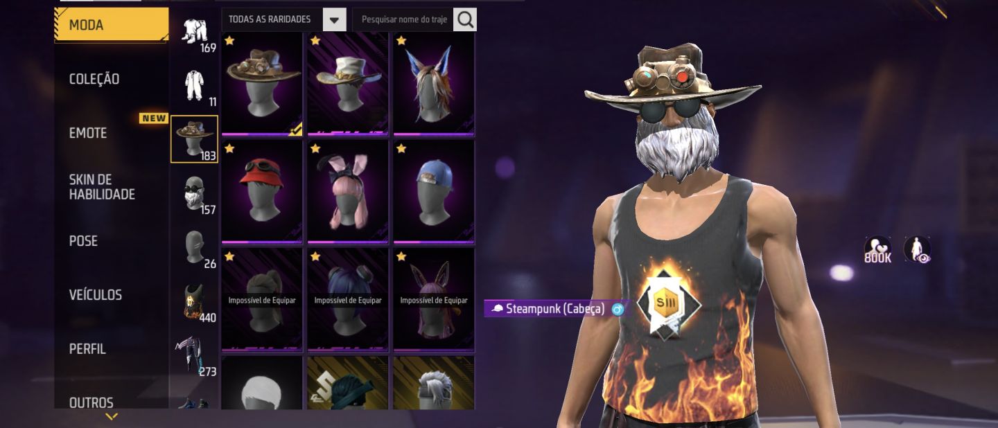 CONTA FREE FIRE ANTIGA