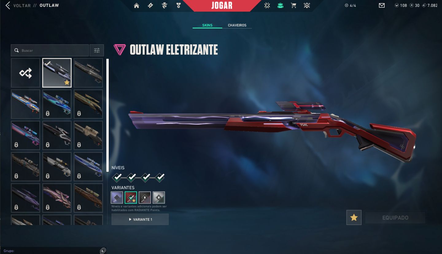 Conta Vava com 14 skins da loja, Karambit Vct 2025, ex imortal, + de 1k gasto