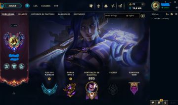 CONTA LOL PLATINA- Nivel 655 - Todos os champs - 349 SKINS - 220 Cromas