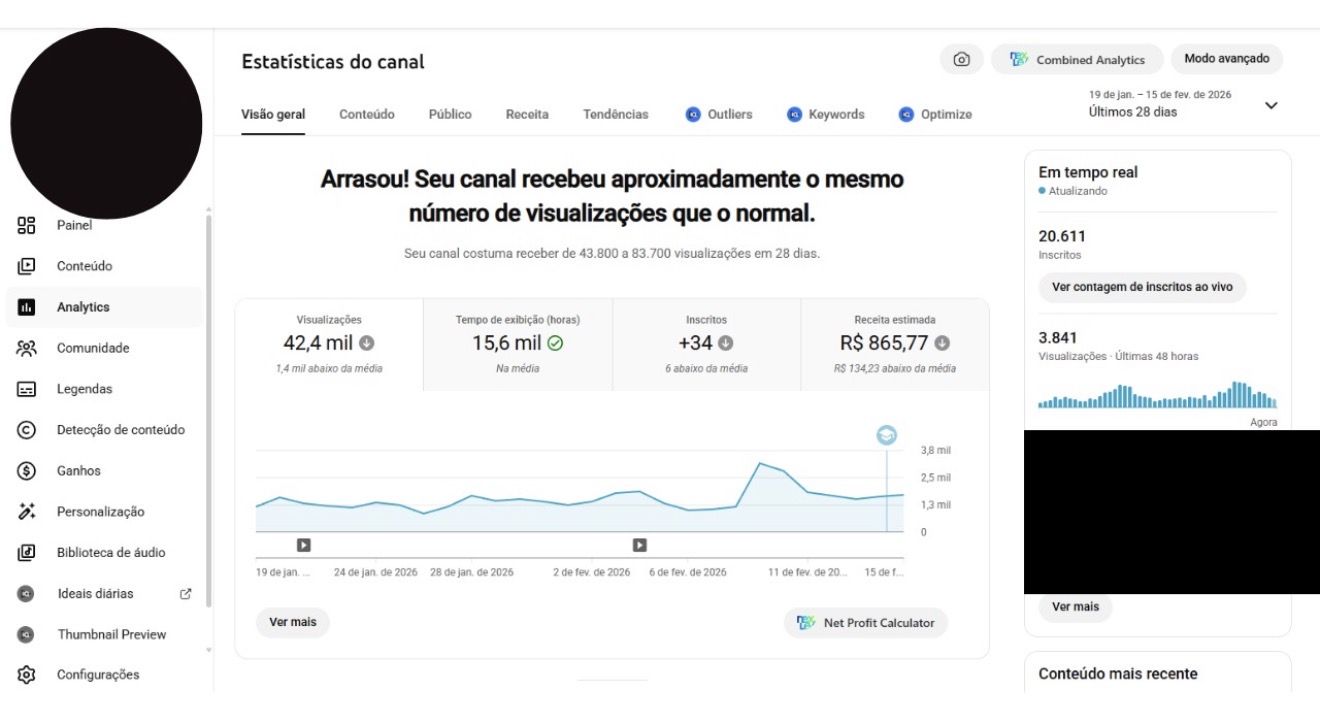 CANAL YOUTUBE MONETIZADO - RENDENDO TODO MÊS
