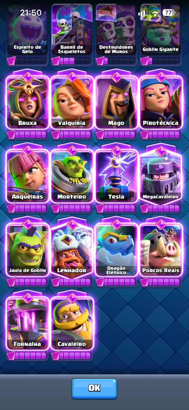 Conta de Clash Royale - 9 anos