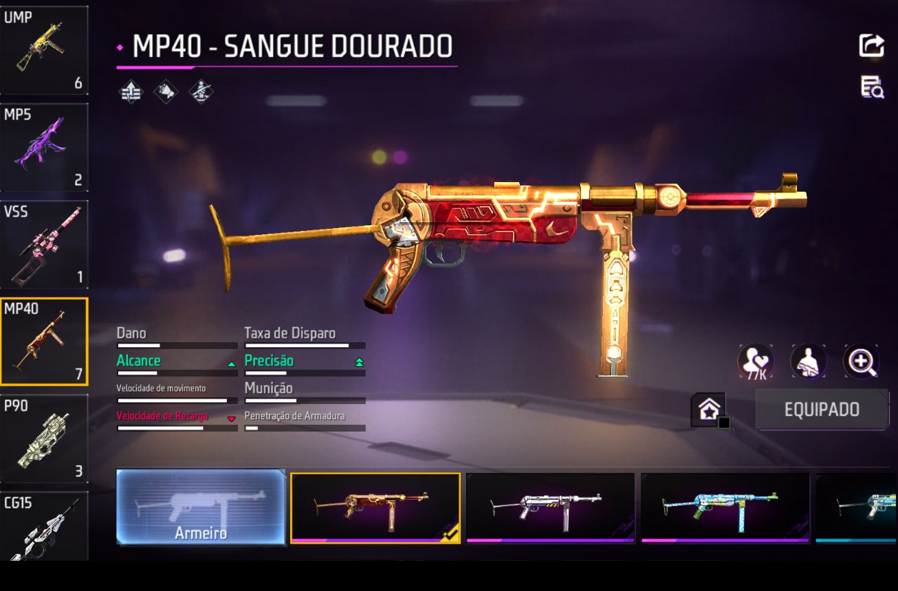 CONTA FREE FIRE NÍVEL 46