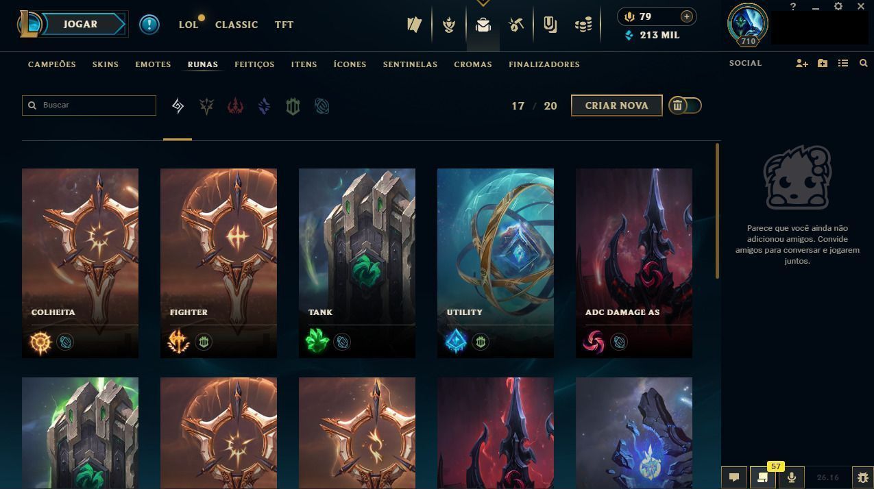 CONTA LEAGUE OF LEGENDS ESMERALDA II 1850 SKINS