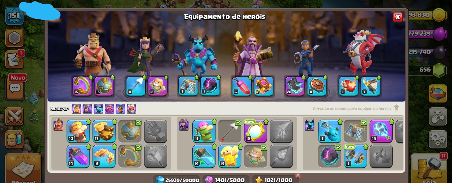 CONTA COC CV16 NÍVEL 151 | 1.737 MEDALHAS DA LIGA | 140