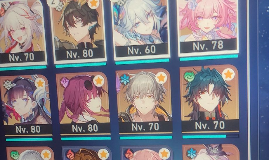 CONTA HONKAI STAR RAIL NIVEL 66 KAFKA E1 HYSILENS CYREN EVERNIGHT e outro varios