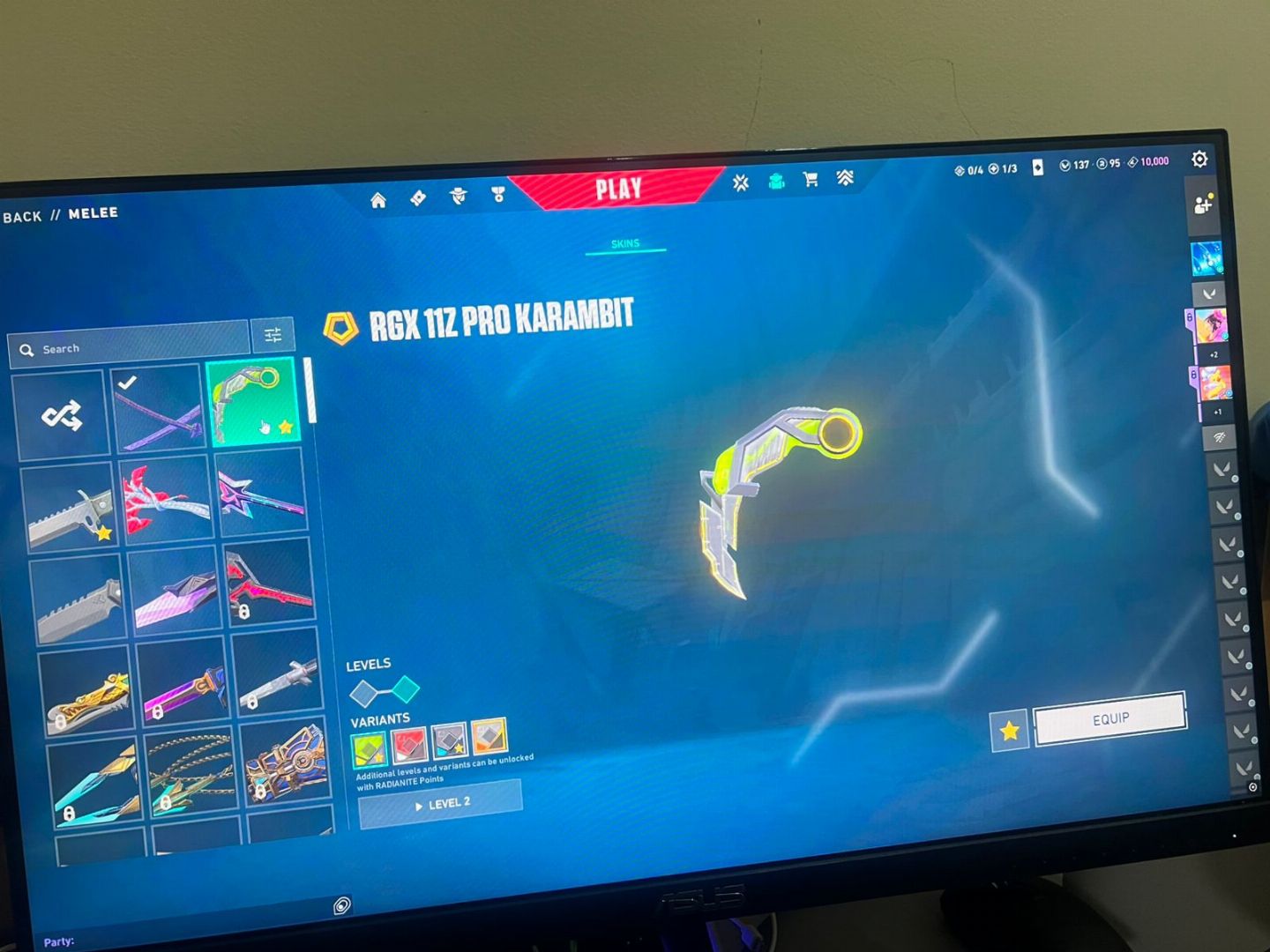 CONTA DE VALORANT ASC 1 COM MUITA SKIN