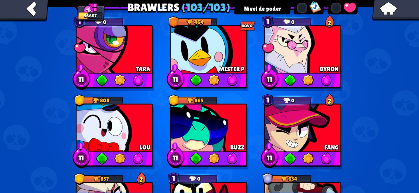 Conta brawl stars 56k + 288 skins
