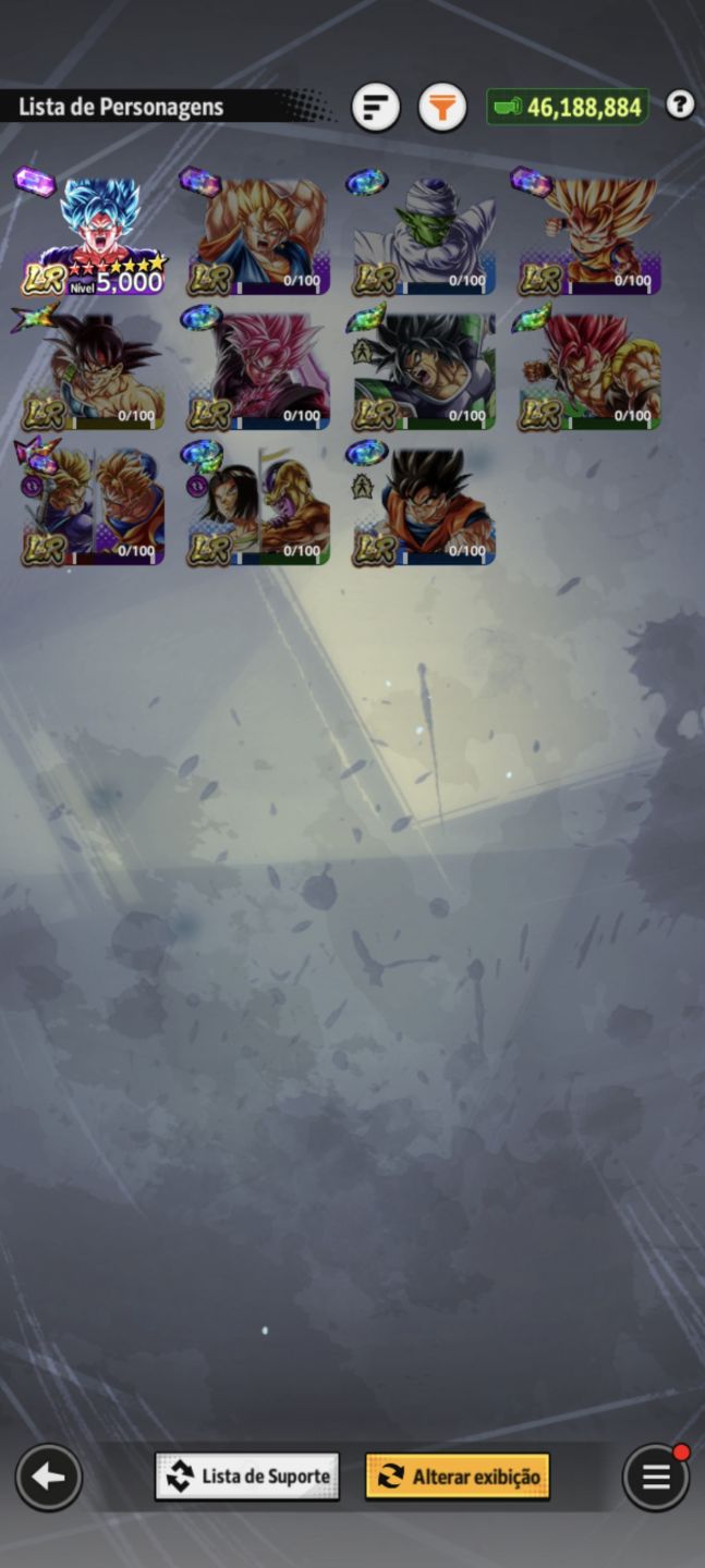 CONTA DRAGON BALL LEGENDS LR GOKU SSBK 10 + LFS ESTRELADOS +ZENKAIS!!!