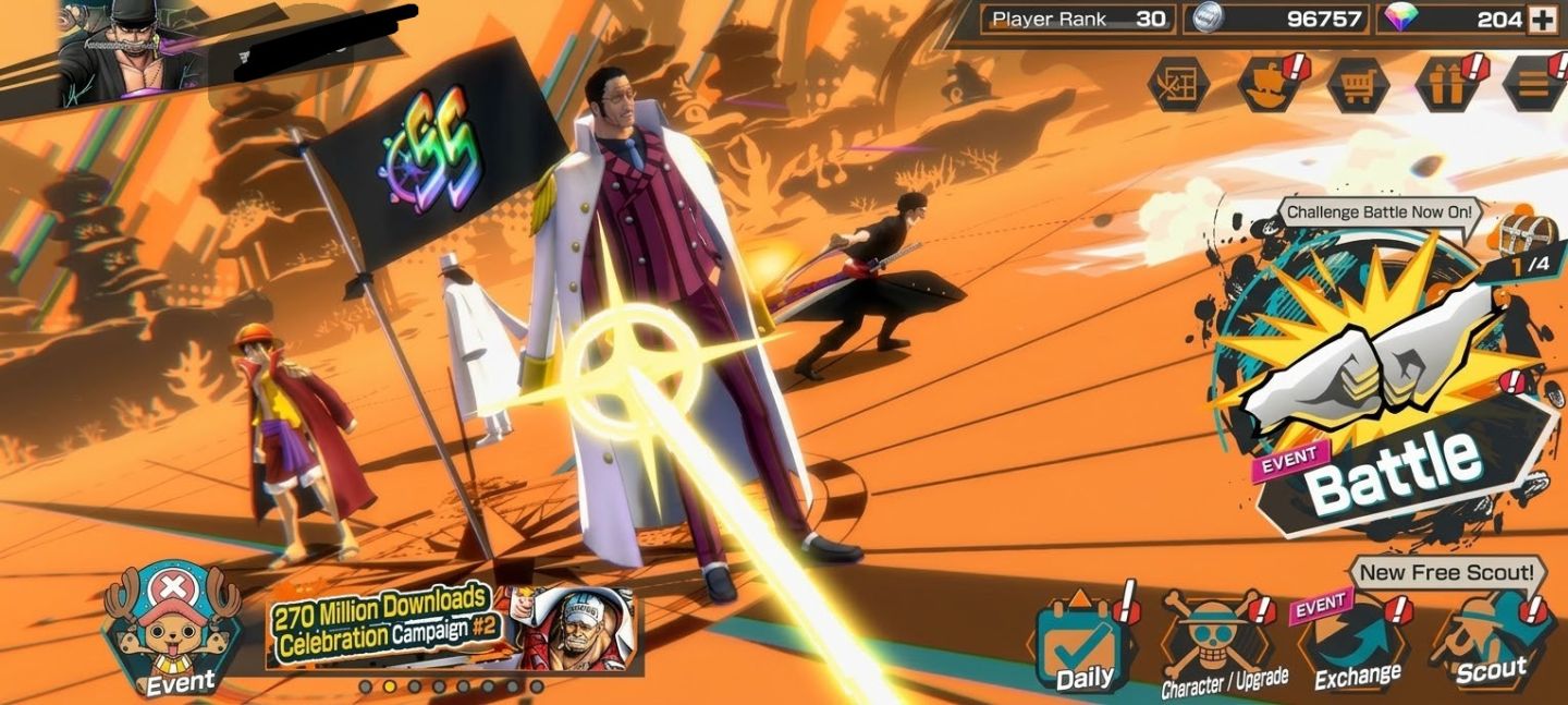 Conta opbr (one piece bounty Rush) CONTÉM 9 EXTREMES