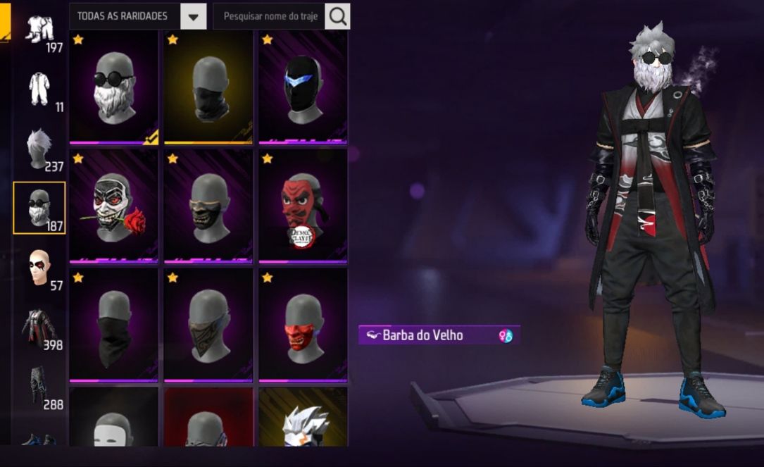 Conta Free Fire Gemada Angelical Passes Antigos Skins Raras