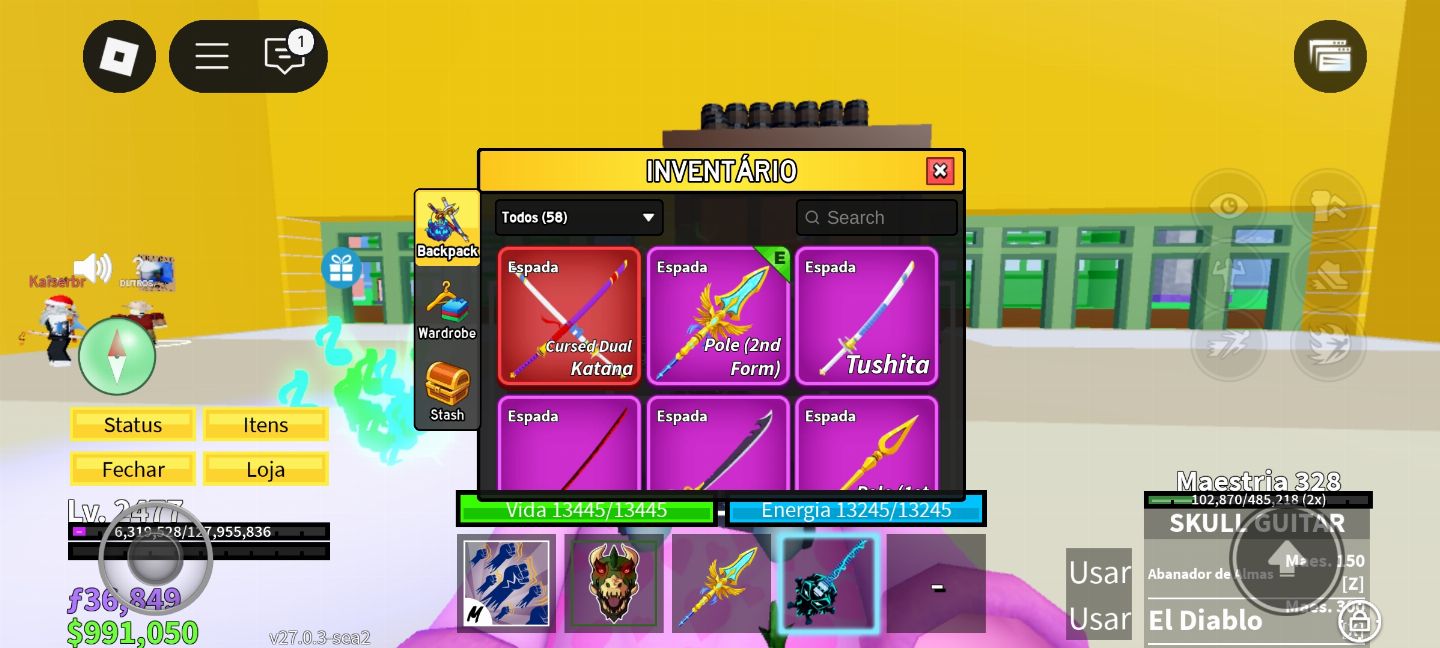 ROBLOX E RARA DE BLOX FRUIT COM ITENS ANTIGOS ( PROMOÇÃO )