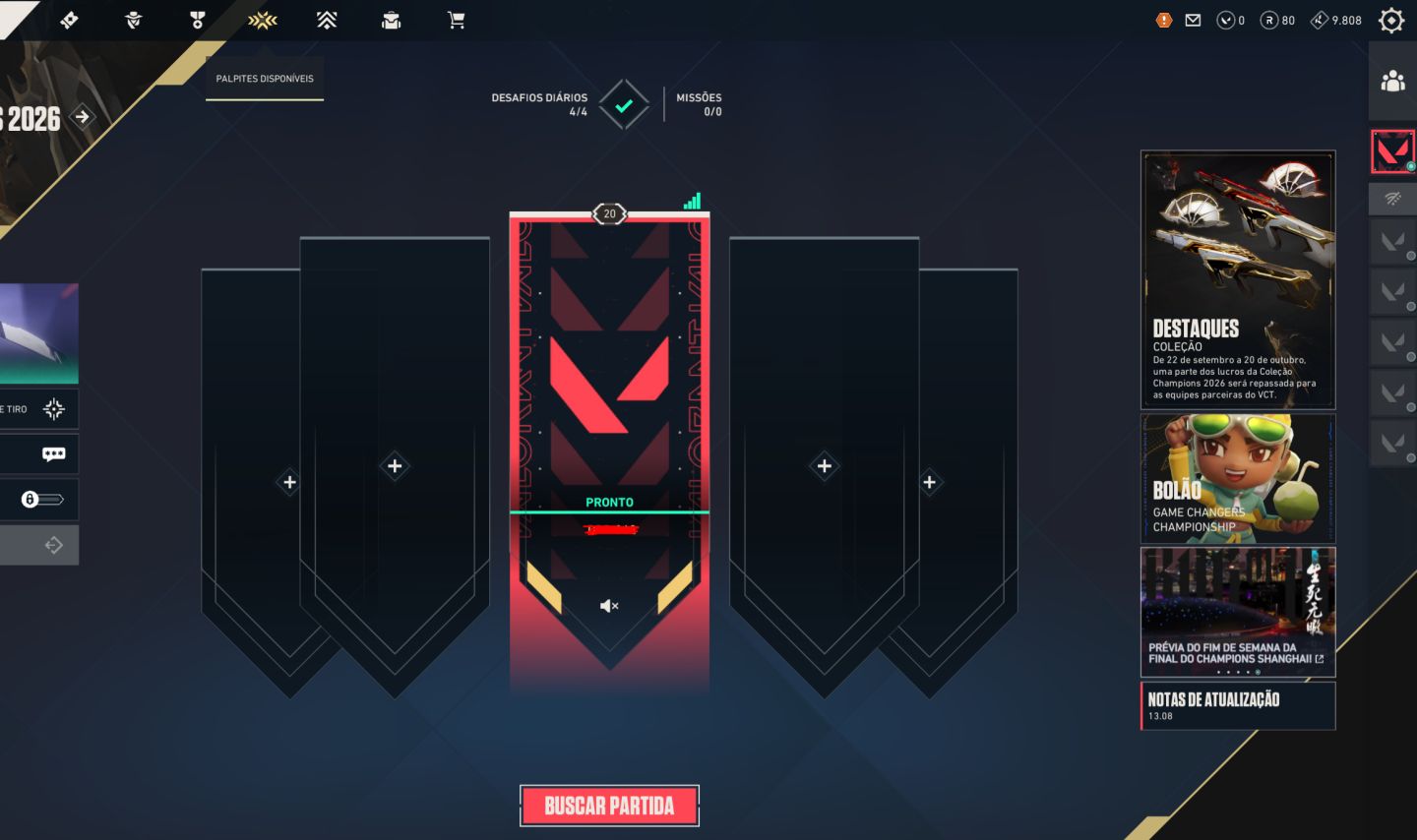 CONTA VALORANT NIVEL 20 PRONTA PARA COMPETITIVO
