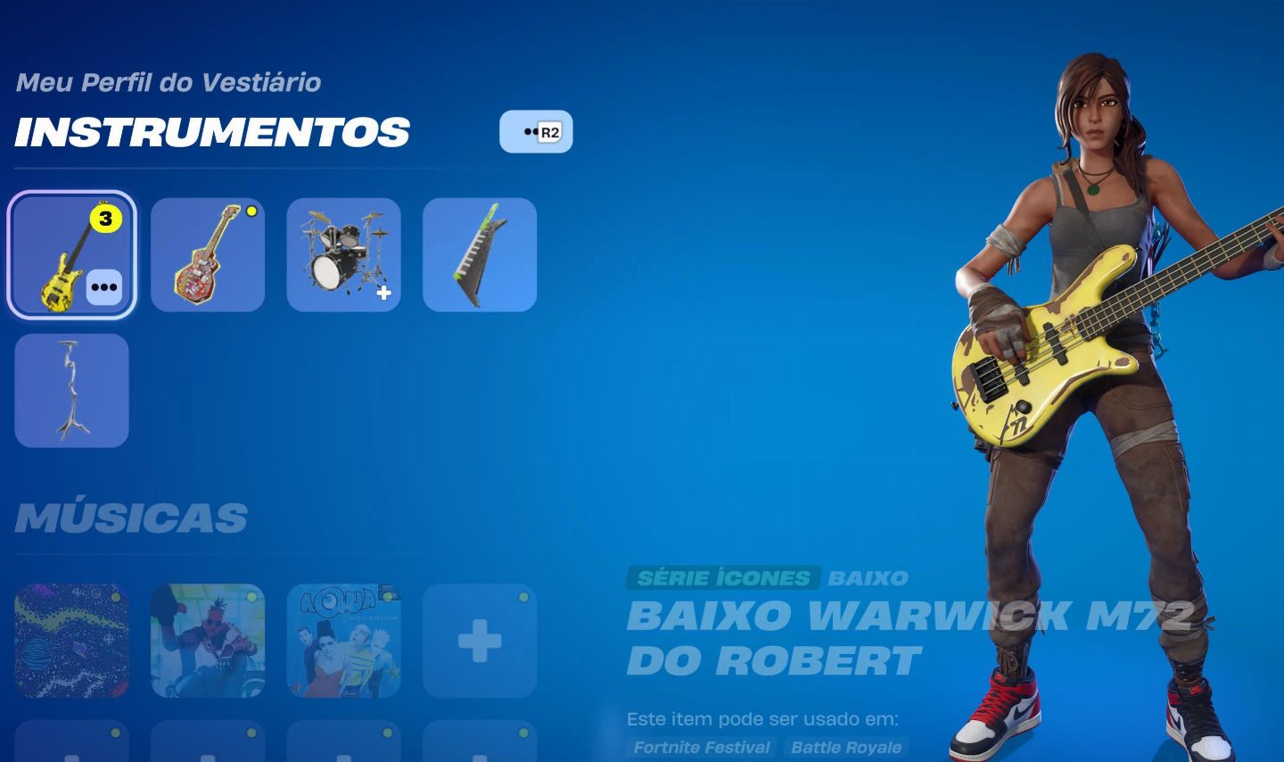 Conta do passe de batalha temporada 2 a 10 e skin Lara croft