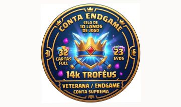 Conta Clash Royale 10 Anos 14k Trofeus (32 Cartas Nv 16, 23 Evos) + CoC 13 etc.