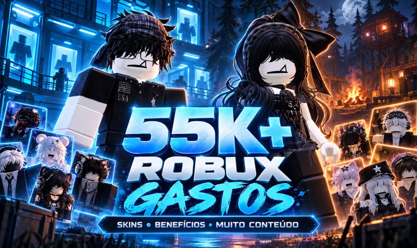 Conta Roblox com korblox, 5k face e FTF. Tem +55K Robux gastos e muitos itens
