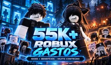 Conta Roblox com korblox, 5k face e FTF. Tem +55K Robux gastos e muitos itens