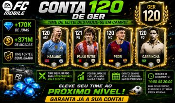 Fc Mobile|conta 120 Ger 170K Joias 371M Coins