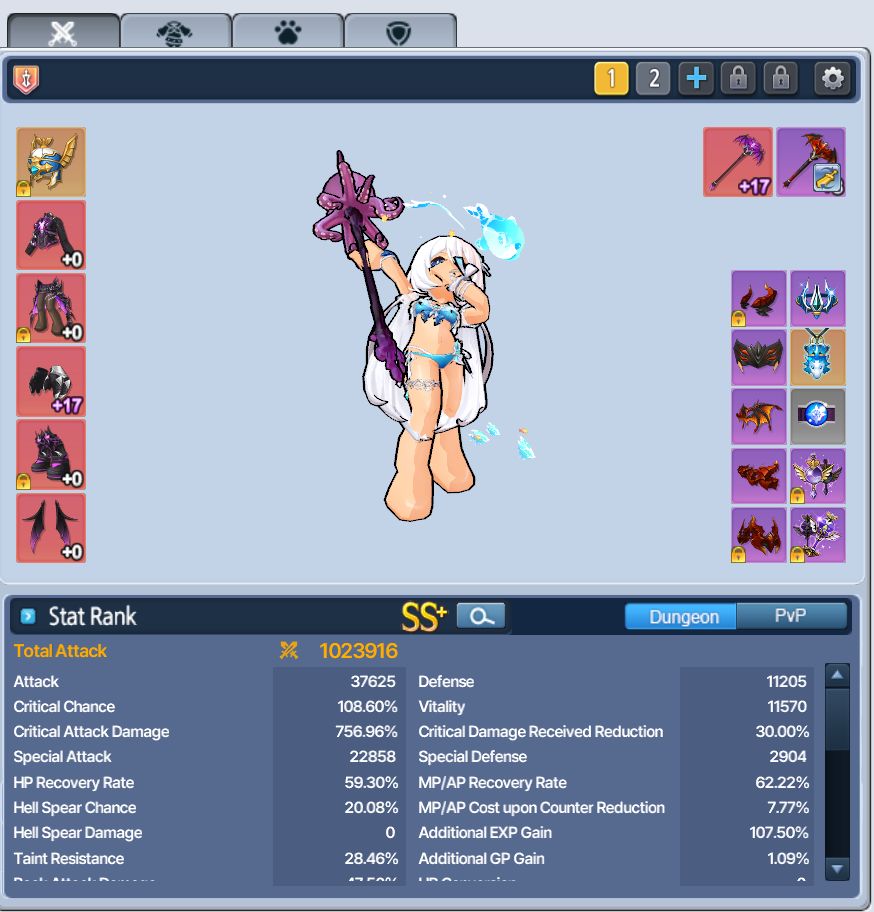 Conta EndGame GrandChase Classic C-Lvl 635 | Média da conta 1KK+