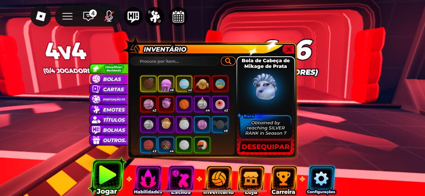 Conta haikyuu legends com vários estilos secretos