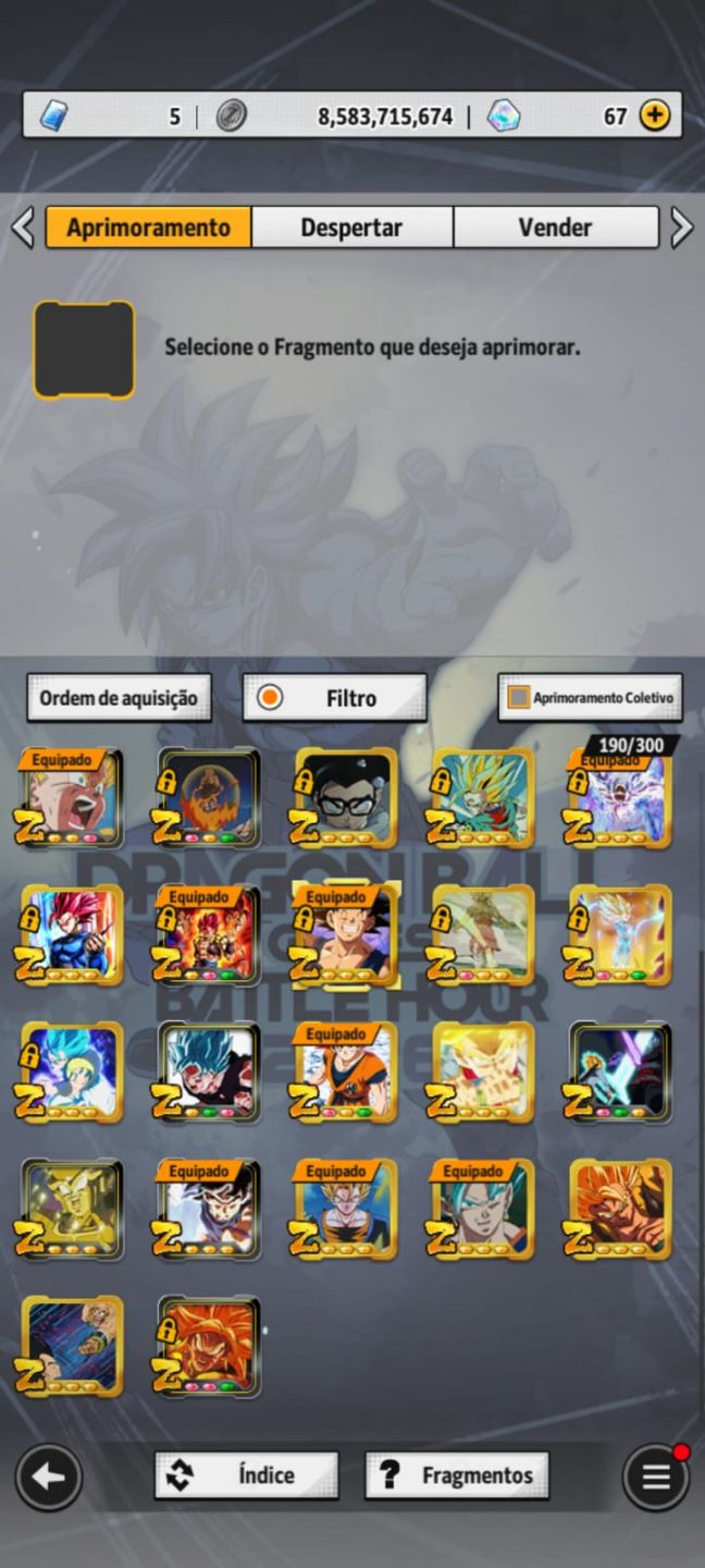 CONTA END GAME DRAGON BALL LEGENDS