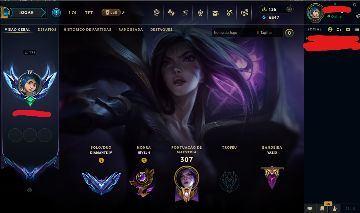 CONTA LOL E VALORANT COM SKINS DE ALTA DEMANDA DIAMANTE 4 + CROMAS!