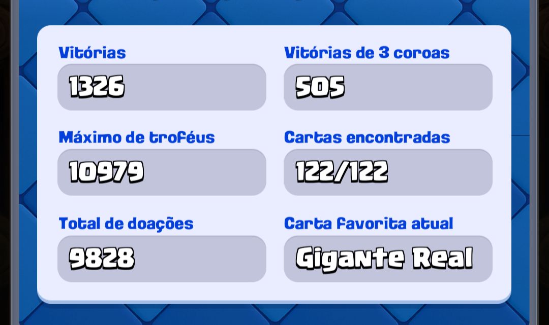 CONTA CLASH ROYALE NIVEL 14