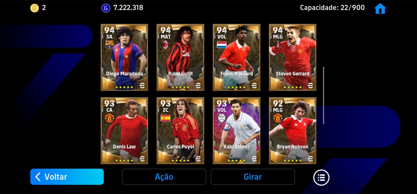 Conta eFootball | Messi Ronaldinho Kaká Neymar, Bale e Lendas + 11k de moedas