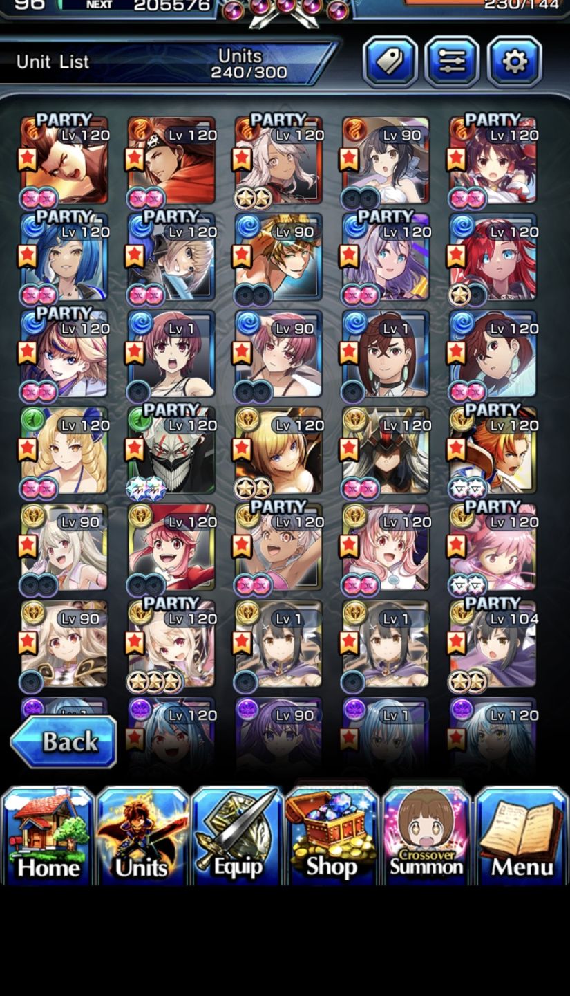 Grand summoners okarun,reimu,lilya imperial etc