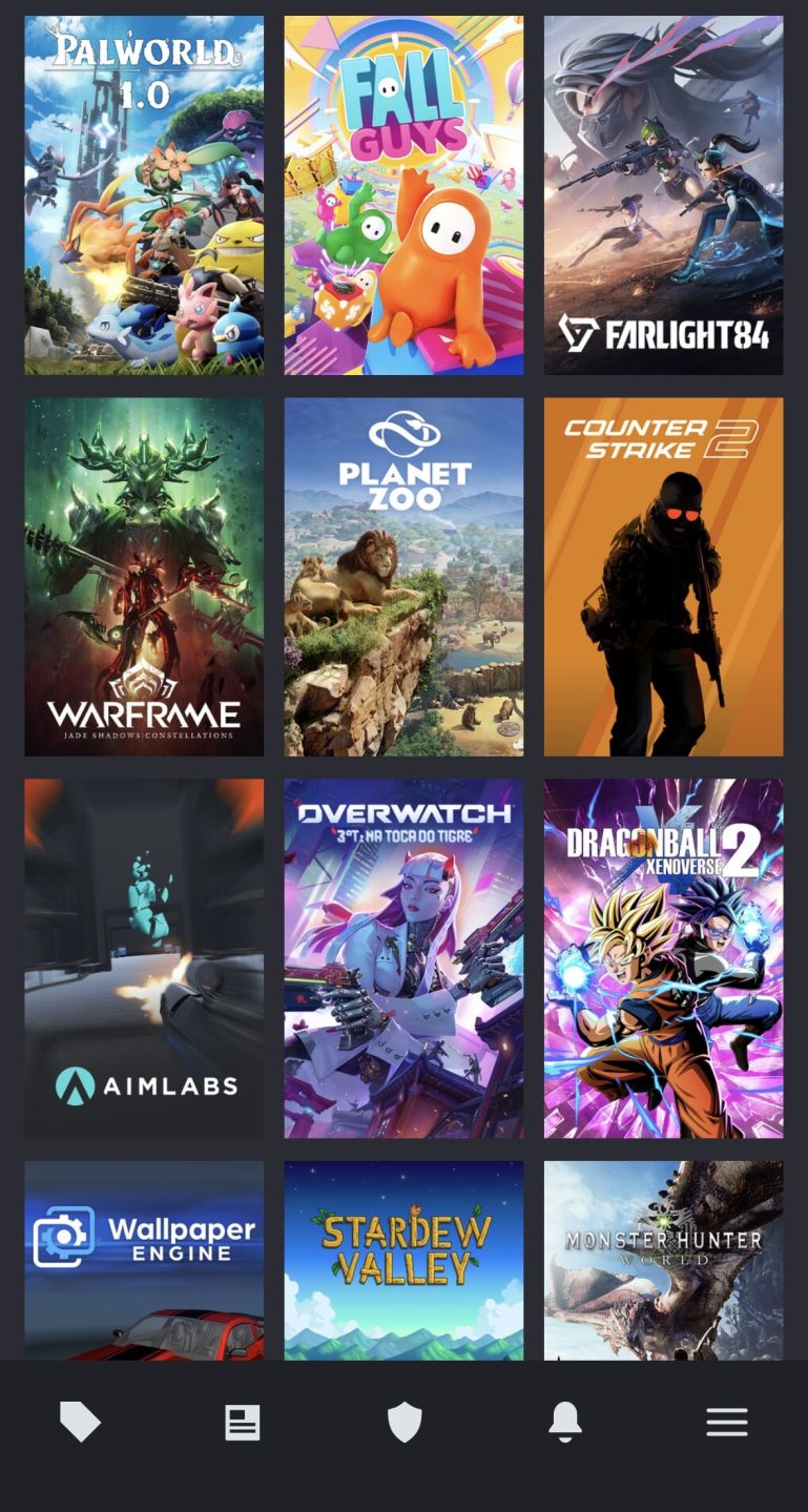 Conta Steam com Elden Ring + monster hunter w + planet zoo + palworld entre outr