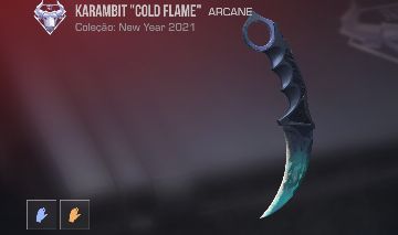 Conta standoff 2 com karambit cold flame