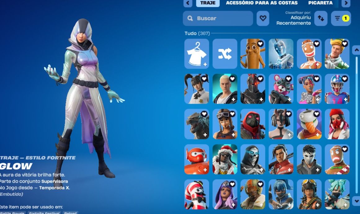 Conta Fortnite Rara (367 skins)