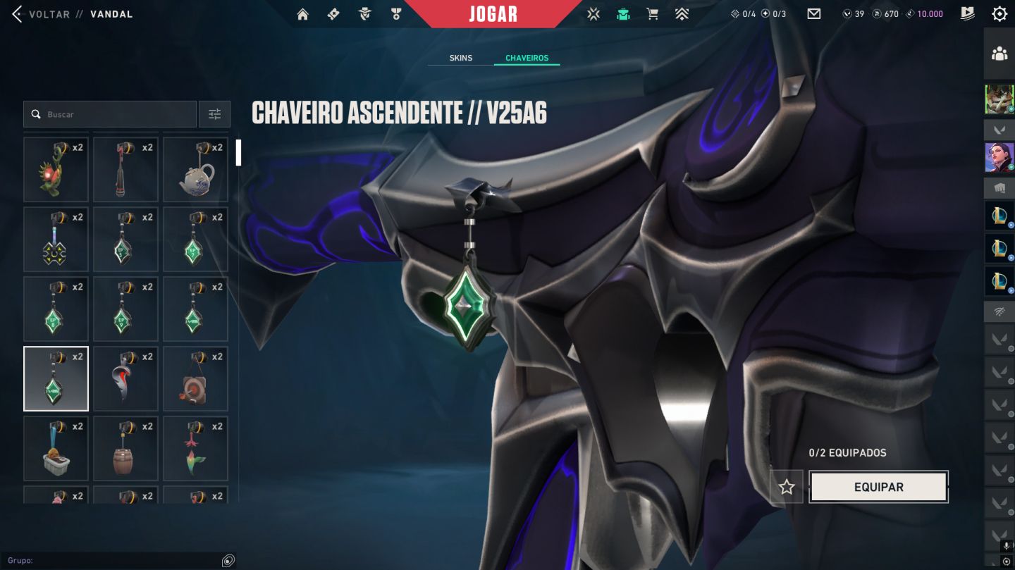 Conta Valorant (peak asc2) com skins