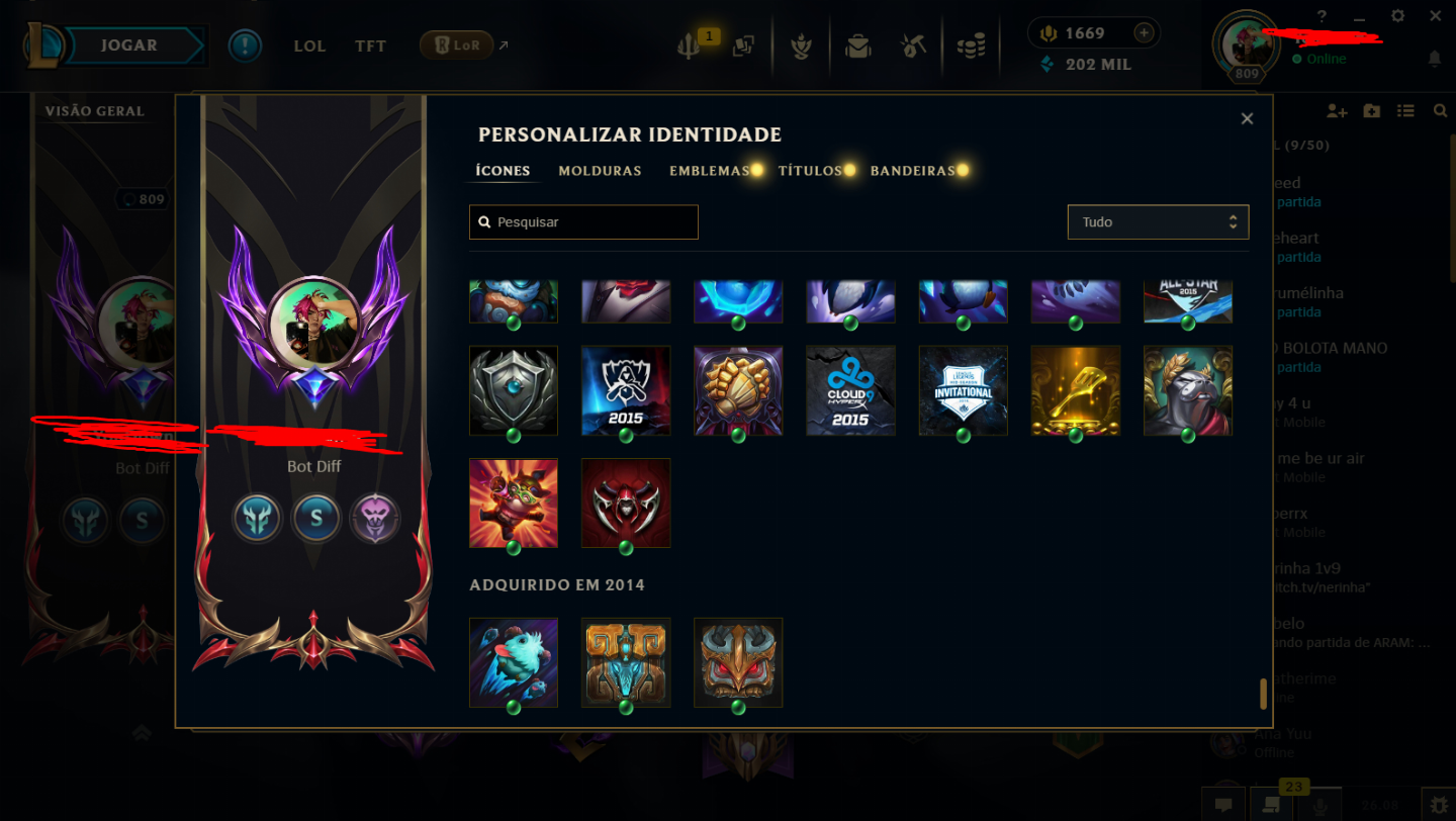 CONTA LEAGUE OF LEGENDs/ 593 SKINS / CAMPEÃ PRIMEIRO CLASH