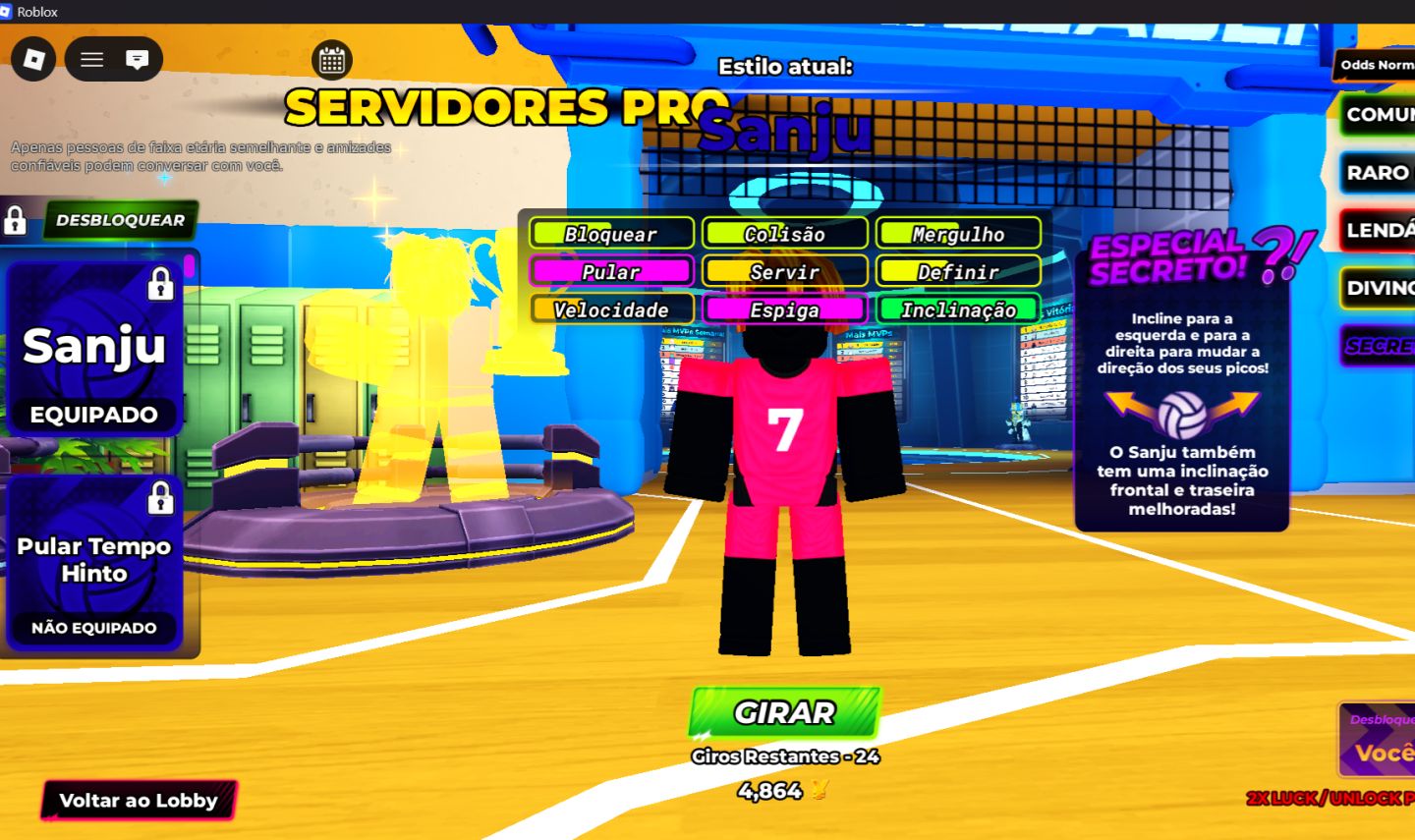 CONTA TOP VOLLEYBALL LEGENDS LVL 38 | TSH + KAZANA + SANJU + PUXO MAGNÉTICO