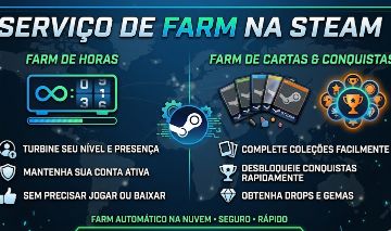 PROMO!!!! FARM DE HORAS E CARTAS STEAM | BOOST DE HORAS | DROP DE CARTAS | 24/7