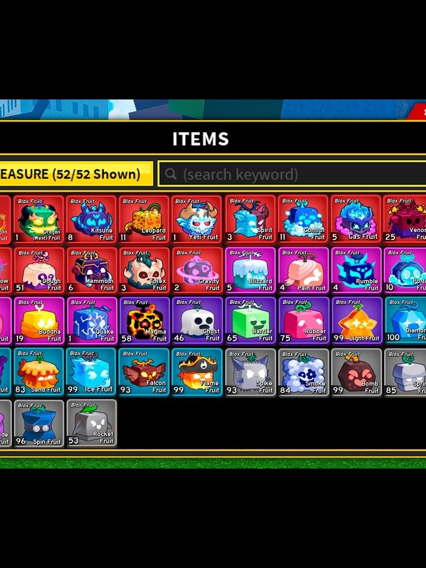 Contas Blox Fruits / Skins, Frutas (MENOR PREÇO DO MERCADO!)