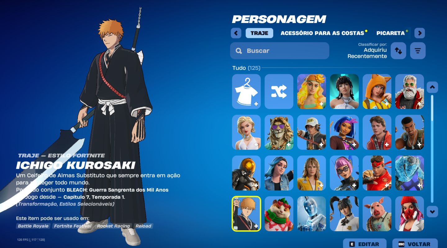 Conta Epic + fortnite com varias skins, Jogos, club e passes.