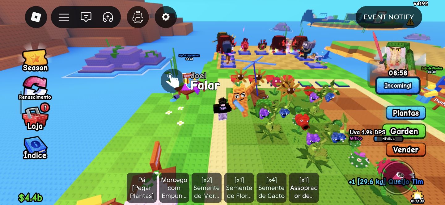 Conta de roblox com experiência em jogos do momento