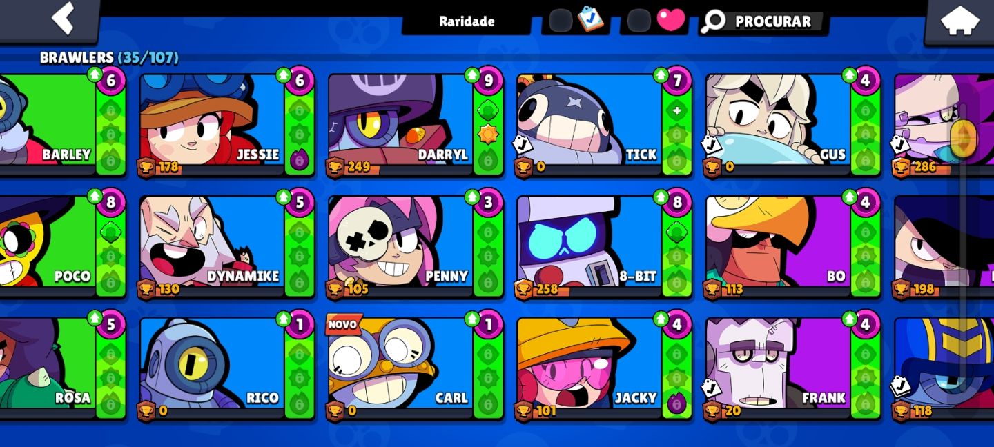 CONTA RARA / BRAWL STARS / MITICOS É LEGENDÁRIOS GARANTIDOS!