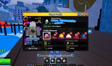 Conta de Blox Fruits, Varias Frutas Permanentes, 5 Slots e Todas as Gamepasses